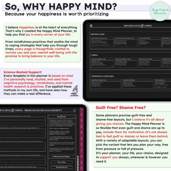 Dark ADHD Digital Planner - Image 7